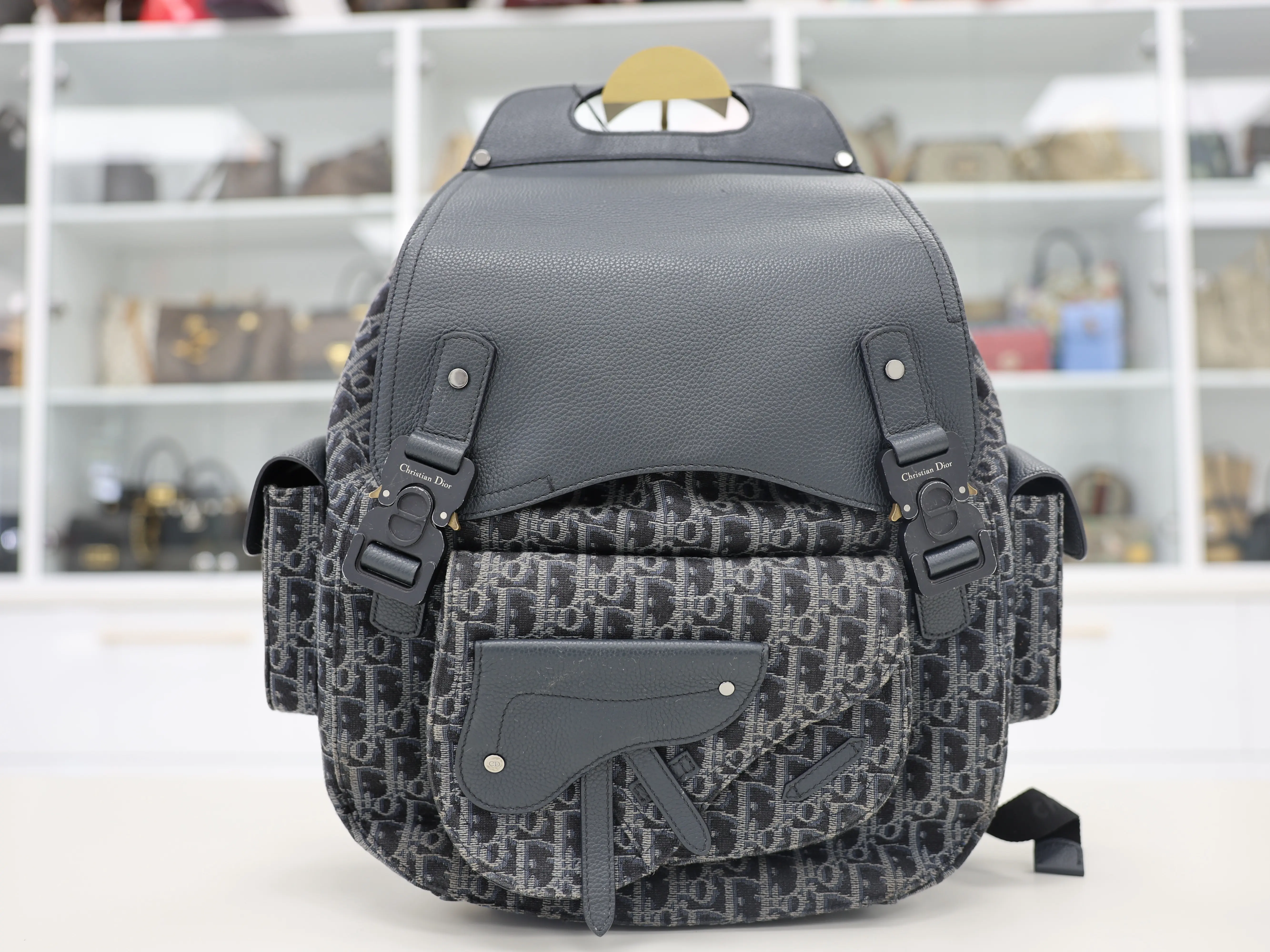Pre-owned Dior OBLIQUE CANVAS Backpacks CD OBLIQUE JACQUARD GALLOP BACKPACK