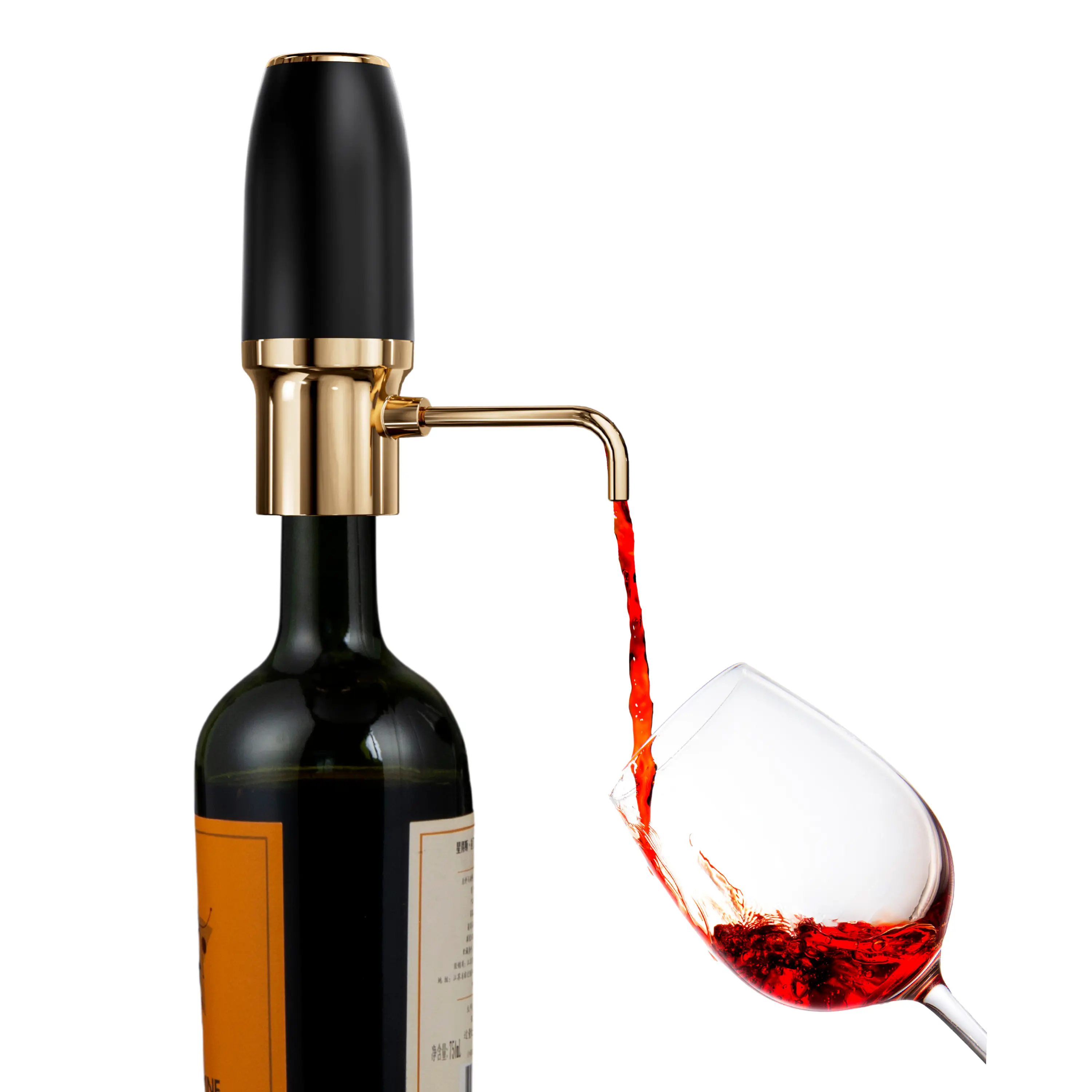 Black & Gold Electric Wine Aerator - Wine Pourer Black & Gold Electric Wine Aerator - Wine Pourer
