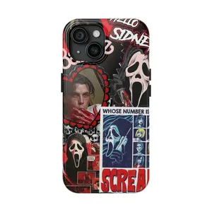 Scream Scary Movie Slasher Phone Case Spooky Season Scary Movie Aesthetic Cover, Unique Horror Film Tough Case, Protective Cover for Teens & Adults Suitable for iPhone 17-11 Pro Max/Plus and  Samsung Galaxy S23-25