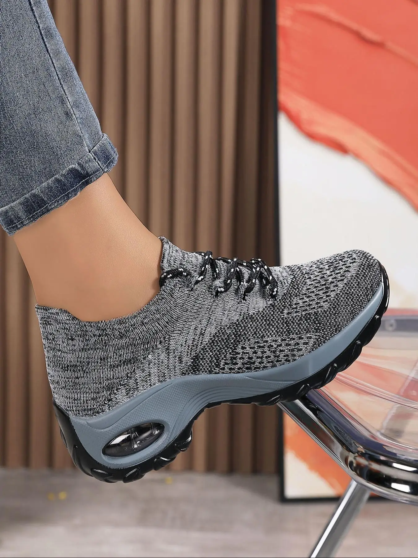 Women's Fashionable Lace Up Front Sneakers, Casual Comfortable Breathable Sports Running Runner Shoes , All-match Basic Trainer Shoes for Daily Wear