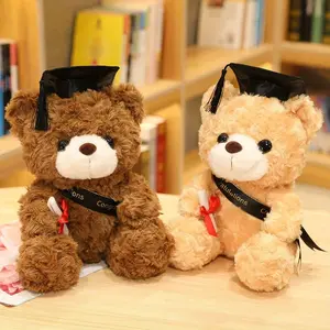 1Pcs Graduation Cap Teddy Bear Plush – Soft Stuffed Bear with Mortarboard, Perfect Graduation Gift for Son, Daughter, Friend – Cute Keepsake for Grad Season