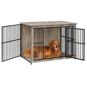 Dog Crate Furniture, Side End Table, Modern Kennel for Dogs Indoor up to 80 lb