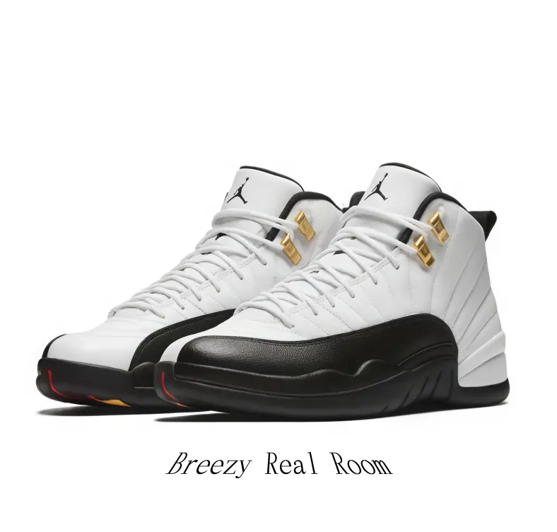 White & Black Leather High-Top Basketball Sneakers | Retro Chunky Streetwear Shoes with Gold Hardware Accents High Top Athletic