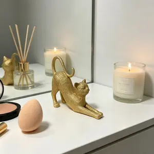 Artistic Stretching Cat Statue A Special Present for Cat Lovers