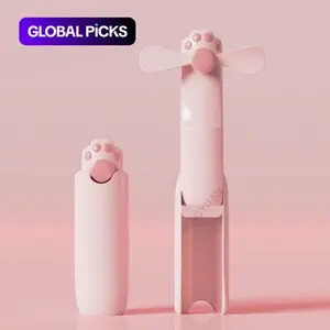 Cute Cat Claw Handheld Mini Fan | 3 IN 1 270° Foldable Type-C Rechargeable Fan with Flashlight, 3 Speeds & Anti-touch Power Off, Portable Summer Fan for Travel Office Gifts for Women Girls Handheld Cooling Fan USB Rechargeable Fan #GLOBAL PICKS