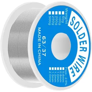 63/37 Tin Lead Rosin Core Solder Wire for Electrical Soldering - High Purity, 2% Flux, Low Melt Solder (0.8mm-50g/100g)