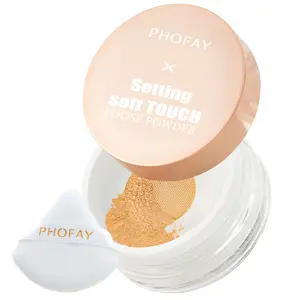 PHOFAY Soft Touch Setting Powder (10g) - Long-Lasting Waterproof & Sweatproof Loose Powder for Flawless Matte Finish, Weightless Pore Blurring for Undereyes & T-zone Oil Control