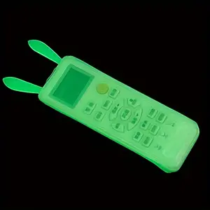 Silicone Remote Control Cover, Rabbit Ear Design Dustproof Protector, Durable Silicone Material, Suitable for TV & Air Conditioner Remotes