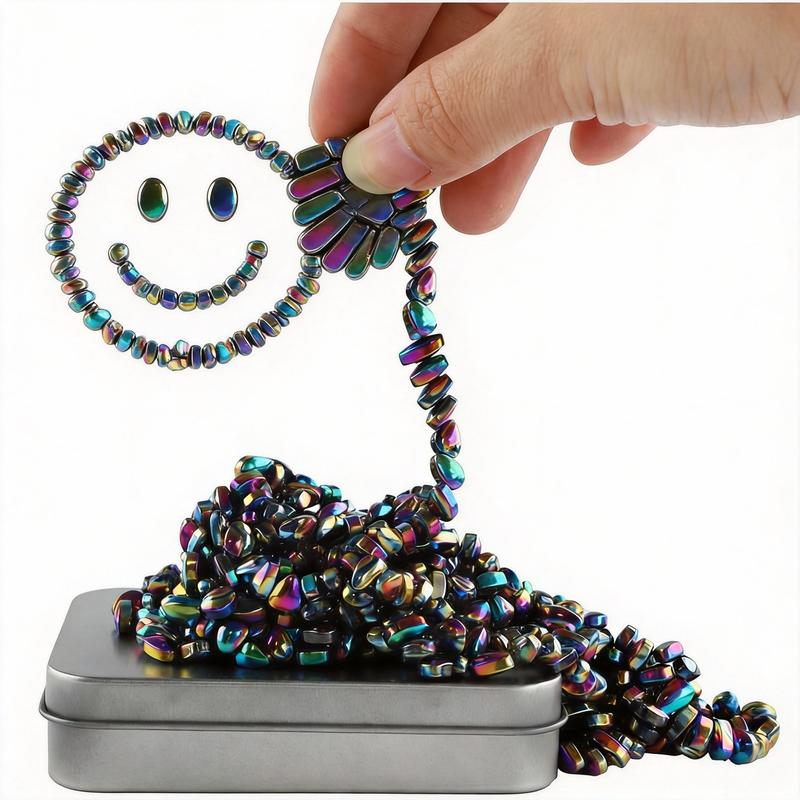 Creative Building Balls Set – 510 Mini Balls, Relaxing Desk Toy & Unique Gift for Adults, Friends, and Family, Rainbow Reflective Design