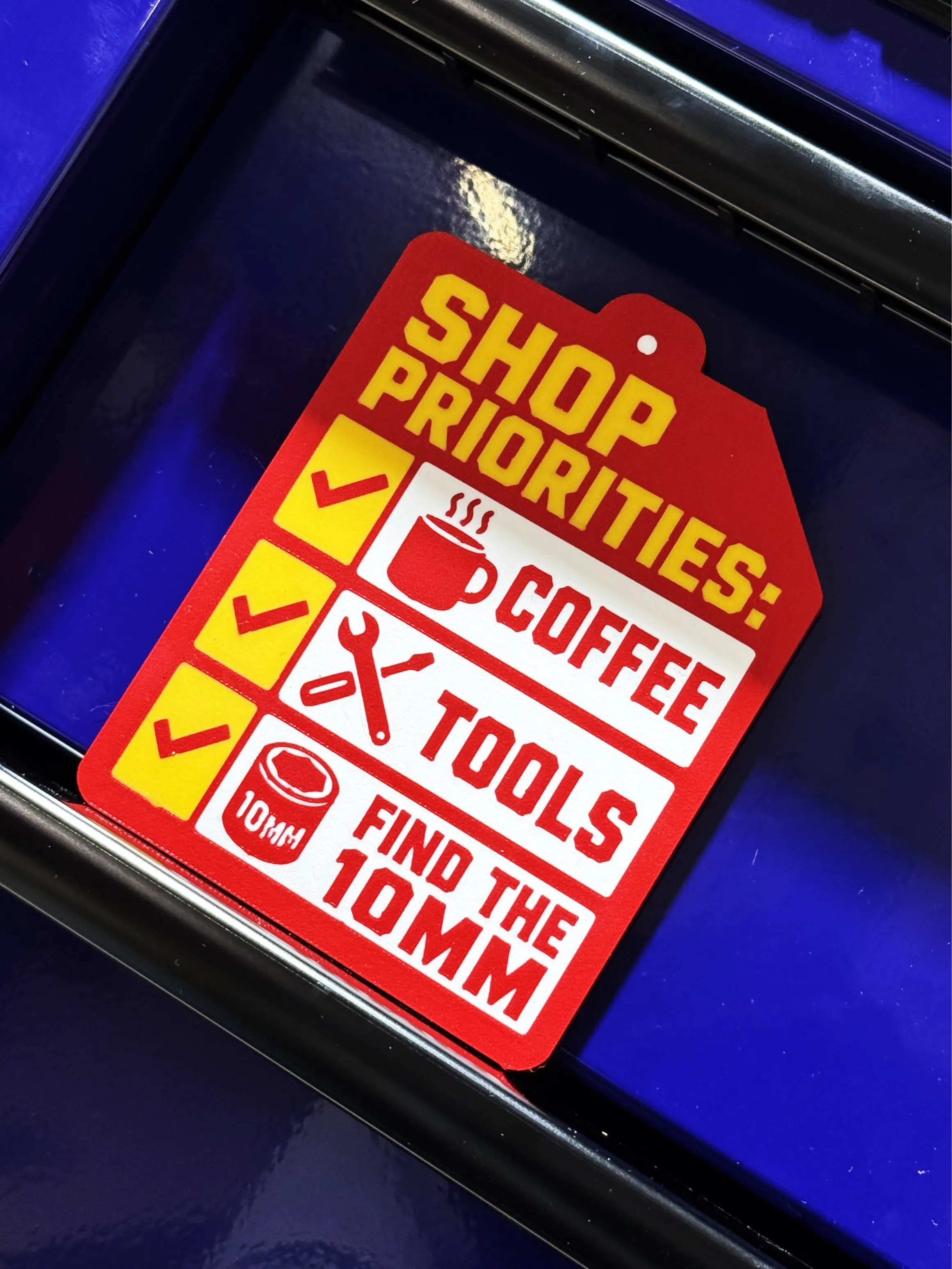 Shop Priorities Shop Gag Gift Magnet Durable 3D Print with Strong Flat Magnets Perfect Father's Day Gift for Metal Cabinet Toolbox Fridge Entry Door or Garage Decor dad gift humorous funny wall art sign novelty Eye Guy