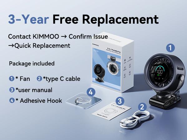 4000mAh Rechargeable Portable Clip on Fan-100-Speed Touch Control, LED Display, 360° Rotate Quiet Turbo Desk Fan, Small Battery Operated USB Fan for Stroller Bed Travel Camping Golf Gym