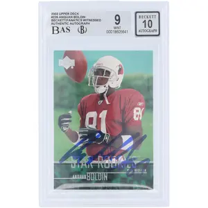 Anquan Boldin Arizona Cardinals Autographed 2003 Upper Deck #226 Beckett Fanatics Witnessed Authenticated 9/10 Rookie Card - Fanatics Authentic Certified