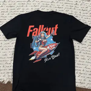 Fallout Nuka Cola It's a Blast T-Shirt – Retro Pin-Up Rocket Graphic, Perfect Gift for Gamers and Fallout Fans, Unisex Cotton Tee