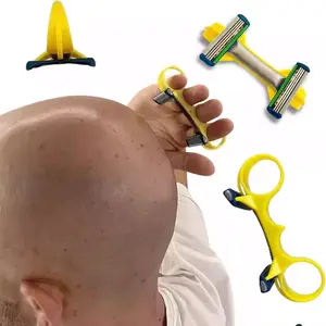 Christmas Gift 3D Printed Razor for Men, Safe Hair Trimmer, Unique Shaving Knife, Portable Integrated Handle, Stainless Steel Material