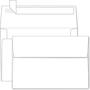 A4 White Envelopes 4X6 100 Pack, Goefun 4.25 X 6.25 Invitation Envelopes Self Seal,120 GSM Printable for 4X6 Cards, Photos, Invitations, Weddings, Graduation, Baby Shower