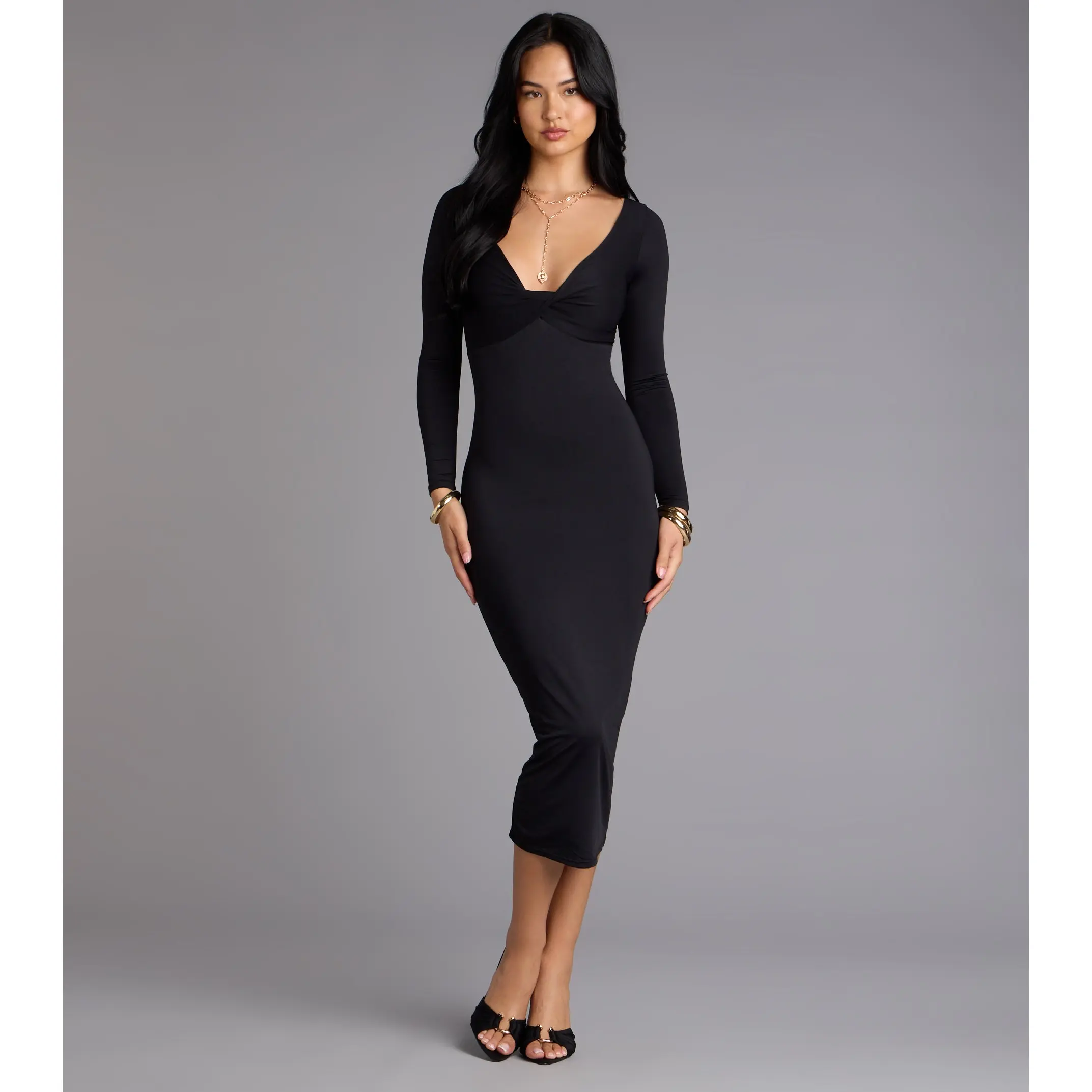womens bodycon midi dress Lorelle Floral Mesh Bodycon Midi Dress • Shop American Threads Women's Trendy Online Boutique Rose Garden / S main image 0