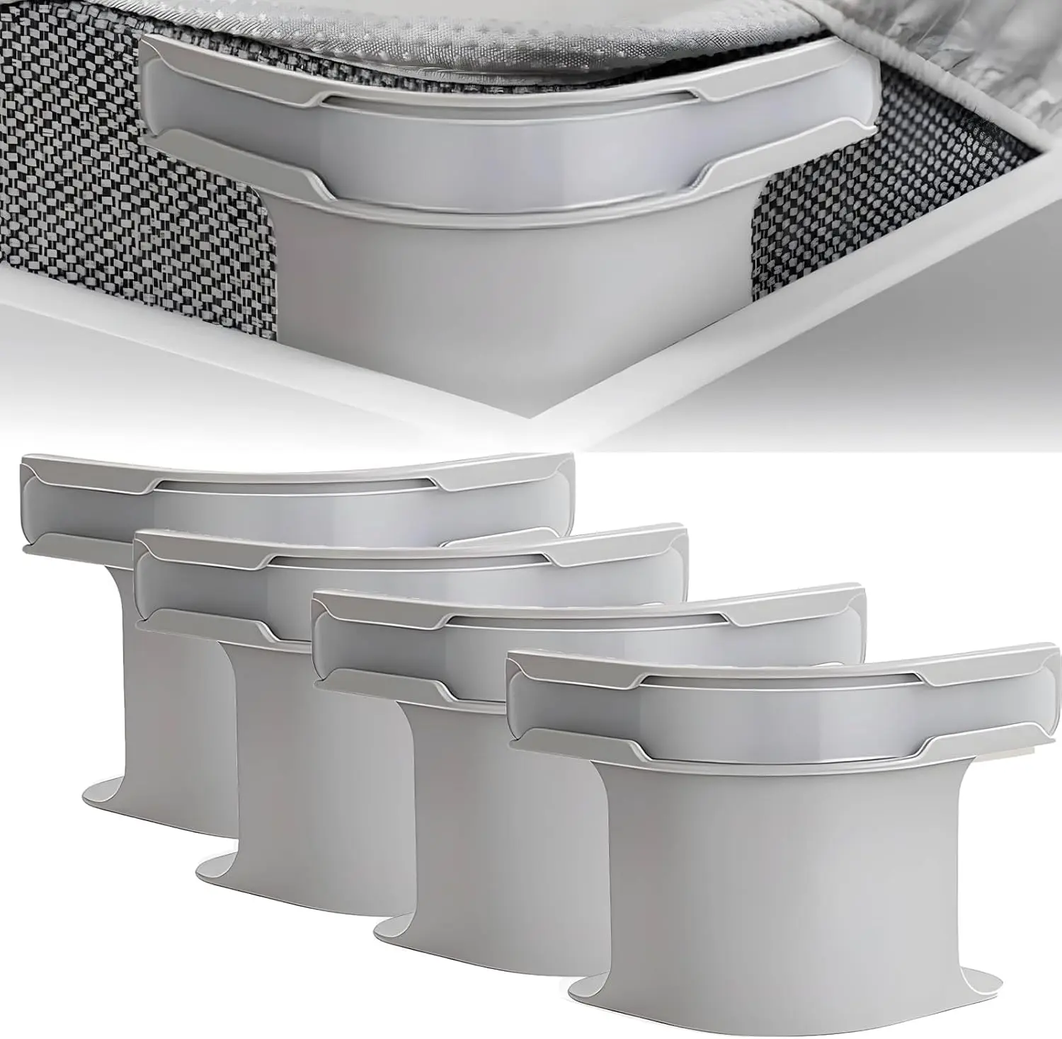 Bed Sheet Holders,4-Pack Fitted Sheet Clips, Secure Mattress Corner Fasteners Help Keep Sheets Tight, Easy to Install, Fits Most Mattresses, Sheet Clips Keep Sheets Tight