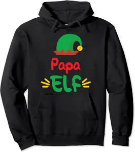 Papa Elf Family Matching Christmas Group Costume Gift Pullover Hoodie - Gabriellef Shop 38B07ZTQHYHQ