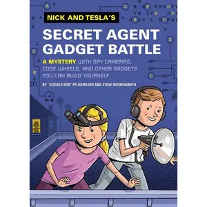 USED Book - Nick and Tesla's Secret Agent Gadget Battle: A Mystery with Spy Cameras, Code Wheels, and Other Gadgets You Can Build Yourself by Pflugfelder, Bob (Hardcover) - english