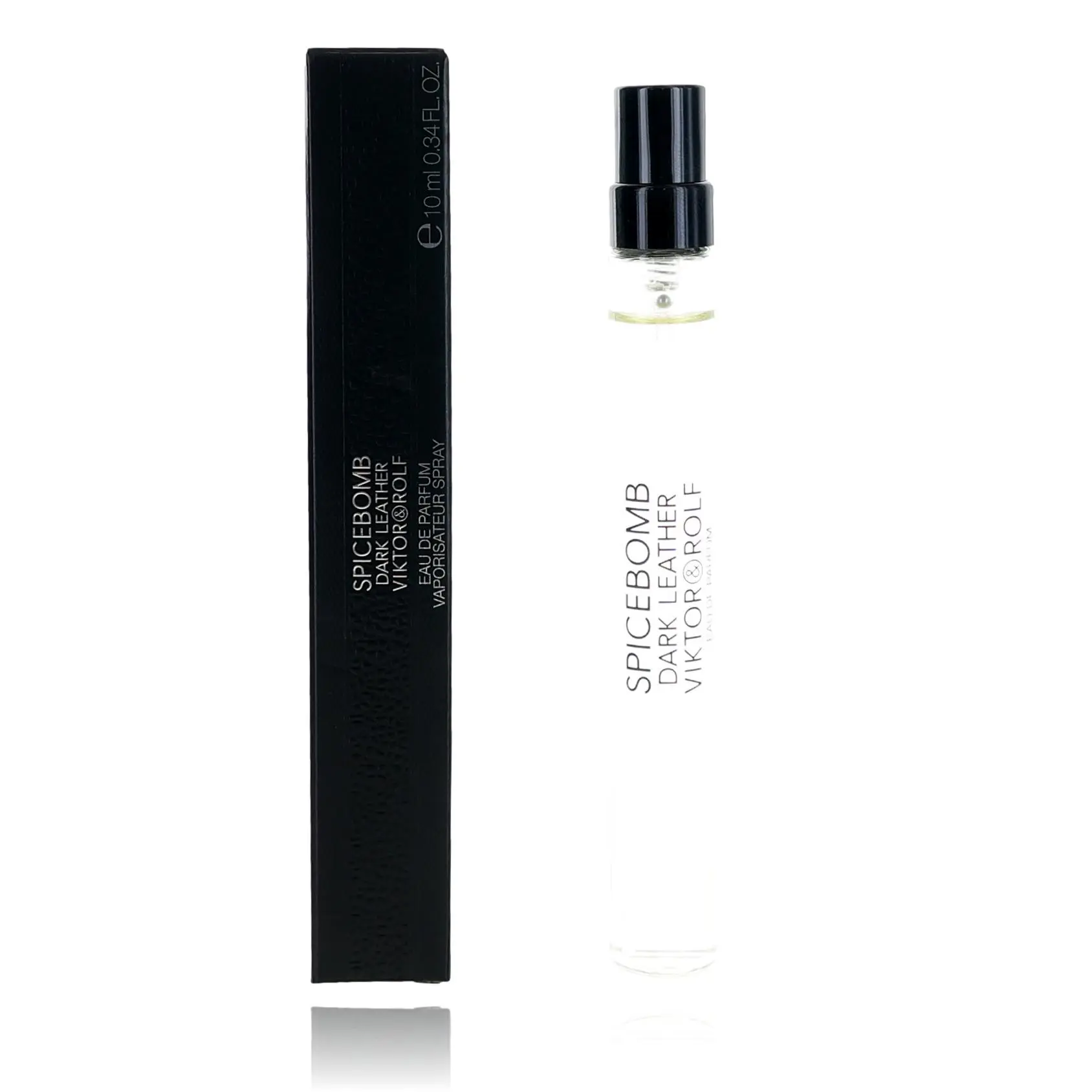 Women's Viktor & Rolf Spicebomb Dark Leather 10ml EDP Mini - Intense Leather Spice, Smoky Notes, On-The-Go Spray, Mini Sized Products, Bold Fragrance