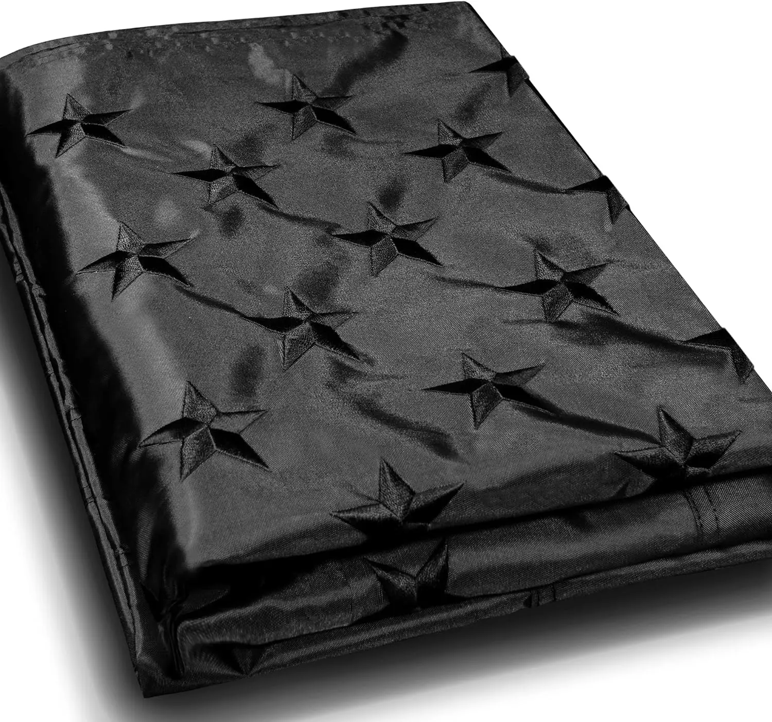 All Black American Flag, Multi purpose,9 Brass Grommets,Outdoor/Indoor Standard Black USA Flag. Banners