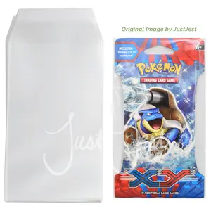 JustJest Pokemon Sleeved Booster Pack Protective Sleeves - x50 Self Sealing Clear View