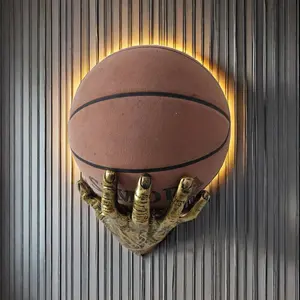 Creative Wall Mounted Basketball Holder, 1 Count Resin Hand-Shaped Basketball Display Rack, Display Shelf, Basketball Storage Rack, Home Decor Supplies, Rack Only