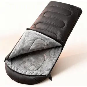 Sleeping Bag for Adults, Cold Weather & Warm Plush Fleece-Lined Interior - Portable  Windproof with Compression Sack for Camping Hiking Traveling Indoor & Outdoor