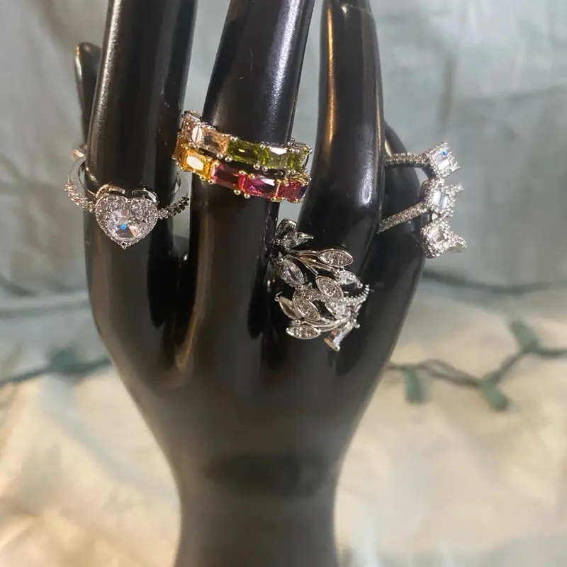 Jolly Eternity Ring Baguette Cut Multicolored CZ