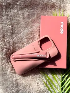 Rhode With box Makeup Pocket Phone Case with Lip Balm Holder for iPhone 11 12 13 14 15 16 17, Cute Protective Back Cover, Handy Beauty Storage Phone Accessory for Women and Girls