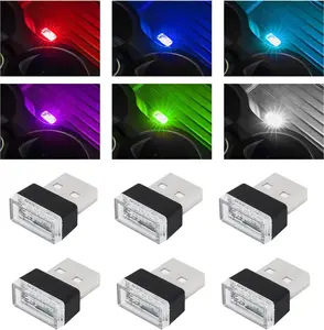 PCS USB LED Car Interior Atmosphere Lamp, Plugin USB Interface Trunk Ambient Lighting Kit, Night Led Decoration Mini USB Light, Universal Interior Car Accessories ( PCS,  Clors)