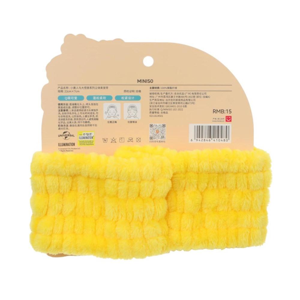 Minions & Monsters 3D Soft Plush Headband Accessory - Unisex Casual Daily Hair Wrap for Face Washing, Skincare Routines