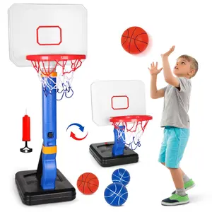 [Basketball Hoop | Indoor Outdoor]3-8 Year Olds Will BEG to Play with This 2-in-1 Indoor Outdoor Basketball Hoop – Adjustable Mini Goal for Backyards, Playrooms & More,summervibes