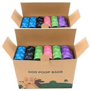 5/10rolls Poop Bags for Dogs, Extra-Thick Odor-Control Polyethylene Pet Waste Bags | High-Visibility Orange Open-Ended Design | Durable Indoor/Outdoor Use | Random Colors