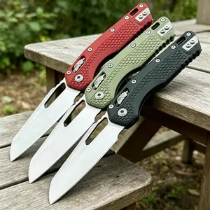 3 Styles 440C Steel Knife Outdoor Multi-Purpose Folding Knife with Nylon Handle Camping and Fishing Tool Rope Cutter EDC Pocket Knife