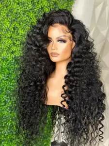 Ultra-Soft 26 Inch 180% Density Lace Front Wig, Curly Synthetic Hair, 13x4 Lace Front, All Seasons, Headband Wigs