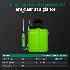 The upgraded 6-liter electric backpack sprayer for lawns and gardens in 2026 is suitable for insecticides, fertilizers, and cleaning solutions.It features an ergonomic handle and adjustable nozzle