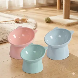 High-Neck Pet Bowl with Non-Slip Base, Food-Grade Anti-Choking Design, Universal Feeding & Drinking Bowl for Cats, Dogs, Rabbits, Small Pets