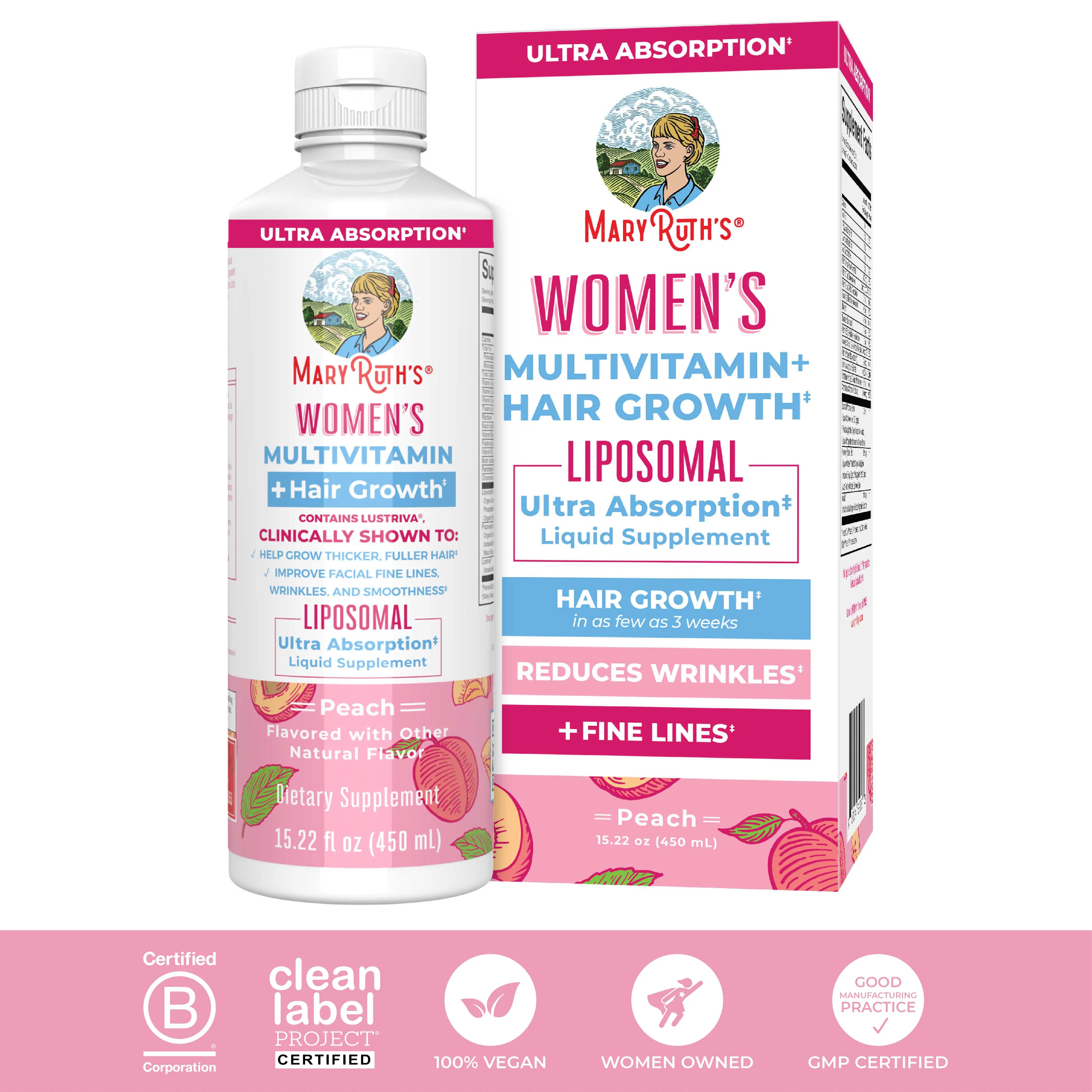 MaryRuth's Women's Multivitamin + Hair Growth Liposomal - Thicker Hair - Reduce...