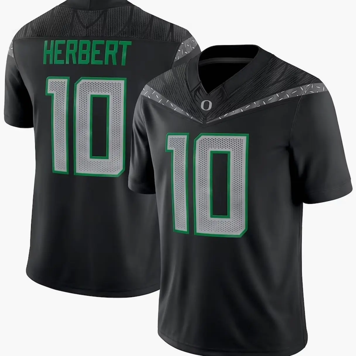 Unisex Football 10 Herbert Oregon Team Alumni Game Jersey - Black