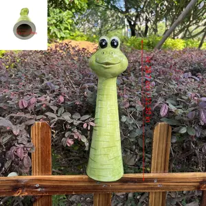 Abstract Cute Frog Fence Topper and Outdoor Decoration, Unique Garden Ornament, Perfect for Yard and Patio Decor, Durable and Eye-Catching Design