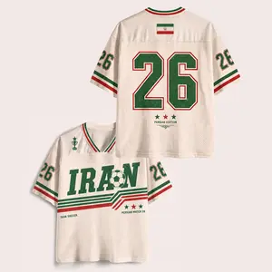 MESH Iran Soccer Jersey, Retro Team Melli Shirt, Iranian Football Jersey Fan Gift, Persian Match Tee for Men Women
