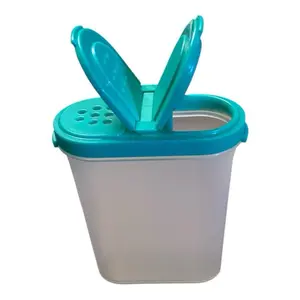 Spice shaker container red flip top Organiser Canister