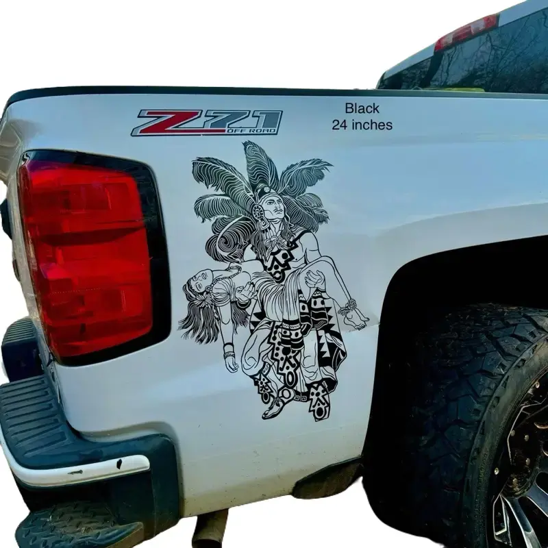 Azteca Warrior Decal Sticker Car Exterior Accessory For Cars, Trucks, SUV, Room Windows  Vehicle Exterior Decoration