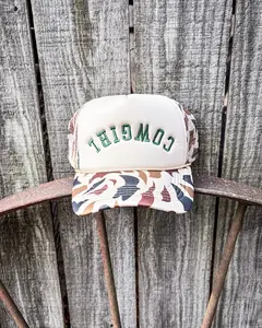 Camo Cowgirl Embroidered Trucker Cap
