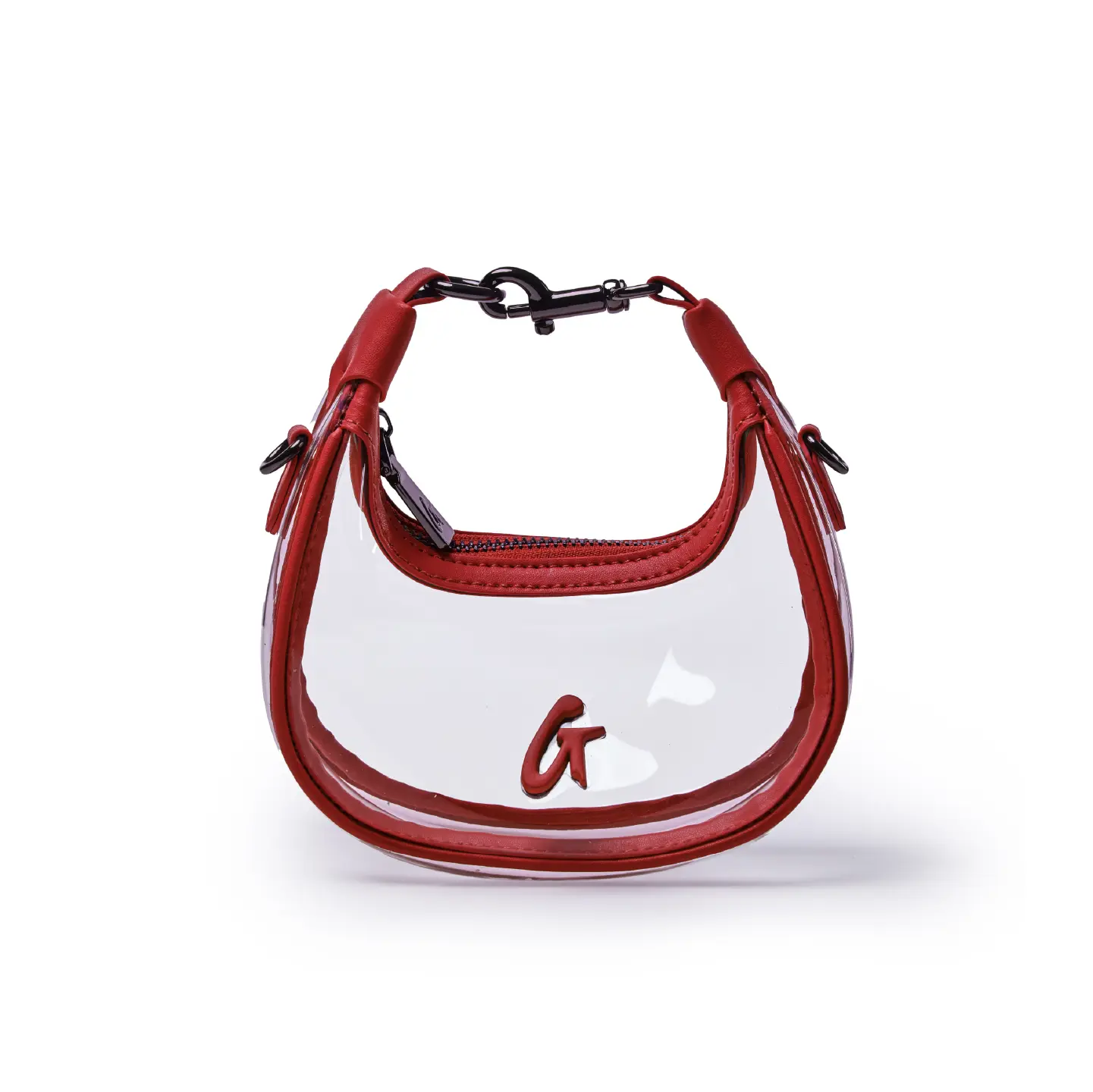 NANO CLEAR HOBO BAG - RED