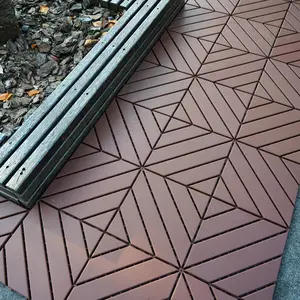 Plastic Interlocking Deck Tiles Flooring, 44-Pack 12x12 in Squares, Waterproof All-Weather for Patio, Poolside