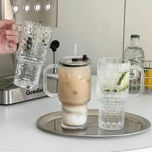 530ml/18oz Large Capacity Leak Proof Straw Tumbler, Drinkware, with Lid, Food Grade BPA Free Reusable Wide Mouth Iced Coffee Cup, Dishwasher Safe for Coffee Tea Whiskey Smoothie, Perfect Anniversary Birthday Gift for Home Office Outdoor Travel