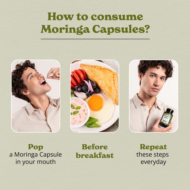 BetterAlt Flaca Moringa Capsules (900mg) | Calcium and Vitamin Powerhouse | Helps Boost Energy, Reduce Fatigue | Pure Oleifera Leaf Powder | 2-Month Pack