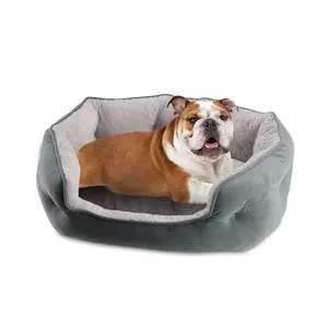 Canine Creations Arlee Cozy Oval Round Cuddler Dog Bed - Memory Foam - Chew Resistant - Medium, Large (choose your color)